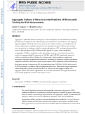 Cover page: Aggregate culture: A more accurate predictor of microcystin toxicity for risk assessment