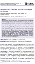 Cover page: Neurostructural correlates of consistent and weak handedness