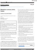 Cover page: Editorial on coronary artery fistulae