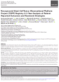 Cover page: Tenosynovial Giant Cell Tumor Observational Platform Project (TOPP) Registry: A 2-Year Analysis of Patient-Reported Outcomes and Treatment Strategies