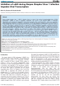 Cover page: Inhibition of cdk9 during Herpes Simplex Virus 1 Infection Impedes Viral Transcription