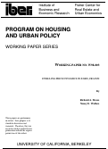 Cover page: Dwelling Price Dynamics in Paris, France