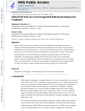 Cover page: Initial Field Trial of a Coach-Supported Web-Based Depression Treatment