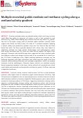 Cover page: Multiple microbial guilds mediate soil methane cycling along a wetland salinity gradient