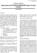 Cover page: Patent Foramen Ovale: A Common Cardiovascular Finding in The Adult Population