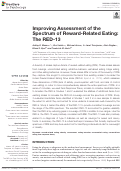 Cover page: Improving Assessment of the Spectrum of Reward-Related Eating: The RED-13