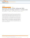 Cover page: Structural variants exhibit widespread allelic heterogeneity and shape variation in complex traits