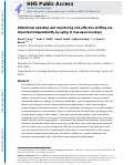 Cover page: Attentional updating and monitoring and affective shifting are impacted independently by aging in macaque monkeys