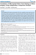 Cover page: Translation of EEG Spatial Filters from Resting to Motor Imagery Using Independent Component Analysis