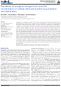 Cover page: The Effects of Inorganic Nitrogen form and CO2 Concentration on Wheat Yield and Nutrient Accumulation and Distribution