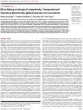 Cover page: Elucidating ecological complexity: Unsupervised learning determines global marine eco-provinces.