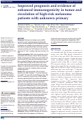 Cover page: Improved prognosis and evidence of enhanced immunogenicity in tumor and circulation of high-risk melanoma patients with unknown primary