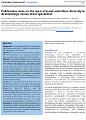 Cover page: Publication rates on the topic of racial and ethnic diversity in dermatology versus other specialties