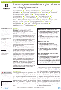 Cover page: Treat-to-target recommendations in giant cell arteritis and polymyalgia rheumatica.