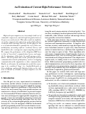 Cover page: An evaluation of current high-performance networks