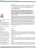 Cover page: Influence of hydrometeorological risk factors on child diarrhea and enteropathogens in rural Bangladesh.