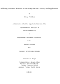 Cover page: Modeling Consumer Behavior in Electricity Markets - Theory and Applications