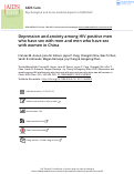 Cover page: Depression and anxiety among HIV-positive men who have sex with men and men who have sex with women in China