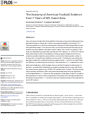 Cover page: The Anatomy of American Football: Evidence from 7 Years of NFL Game Data