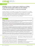 Cover page: Modelling resource requirements and physician staffing to provide virtual urgent medical care for residents of long-term care homes: a cross-sectional study.