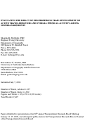 Cover page: Evaluating the Impact of Neighborhood Trail Development on Active Travel Behavior and Overall Physical Activity
