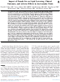 Cover page: Impact of Female Sex on Lipid Lowering, Clinical Outcomes, and Adverse Effects in Atorvastatin Trials