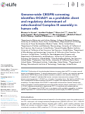 Cover page: Genome-wide CRISPRi screening identifies OCIAD1 as a prohibitin client and regulatory determinant of mitochondrial Complex III assembly in human cells