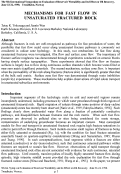 Cover page: Mechanisms for fast flow in unsaturated fractured rock