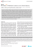 Cover page: Prevalence of Parkinson’s disease across North America