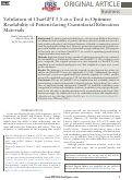 Cover page: Validation of ChatGPT 3.5 as a Tool to Optimize Readability of Patient-facing Craniofacial Education Materials.