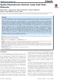 Cover page: Spatial Dependencies between Large-Scale Brain Networks