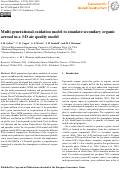 Cover page: Multi-generational oxidation model to simulate secondary organic aerosol in a 3-D air quality model