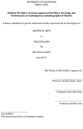Cover page: Without The Other: An Interrogation of the Ethics, Devising, and Performance of Contemporary Autobiographical Theatre
