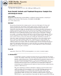 Cover page: Rare genetic variants and treatment response: sample size and analysis issues