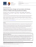 Cover page: Regional brain tissue changes and associations with disease severity in children with sleep-disordered breathing