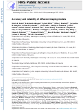 Cover page: Accuracy and reliability of diffusion imaging models.