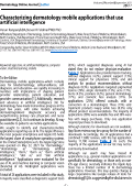 Cover page: Characterizing dermatology mobile applications that use artificial intelligence