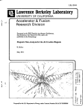 Cover page: Magnetic Data Analysis for the ALS Lattice Magnets