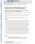 Cover page: Perceived stress and COVID-19-related stressors: the moderating role of social support during pregnancy