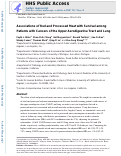 Cover page: Associations of red and processed meat with survival among patients with cancers of the upper aerodigestive tract and lung