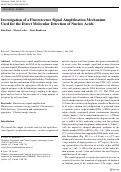 Cover page: Investigation of a Fluorescence Signal Amplification Mechanism Used for the Direct Molecular Detection of Nucleic Acids