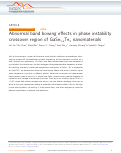 Cover page: Abnormal band bowing effects in phase instability crossover region of GaSe1-xTex nanomaterials