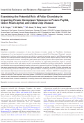 Cover page: Examining the Potential Role of Foliar Chemistry in Imparting Potato Germplasm Tolerance to Potato Psyllid, Green Peach Aphid, and Zebra Chip Disease