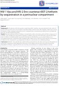 Cover page: HIV-1 Vpu and HIV-2 Env counteract BST-2/tetherin by sequestration in a perinuclear compartment
