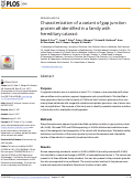 Cover page: Characterization of a variant of gap junction protein α8 identified in a family with hereditary cataract