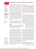 Cover page: The Regulatory Challenge of Electronic Cigarettes