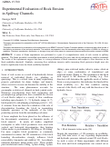 Cover page: Experimental evaluation of rock erosion in spillway channels