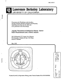 Cover page: Angular Momentum in Subbarrier Fusion: Isomer Ratio Measurments and a Global Analysis