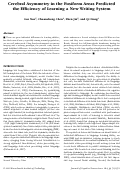 Cover page: Cerebral Asymmetry in the Fusiform Areas Predicted the Efficiency of Learning a New Writing System