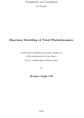 Cover page: Bayesian Modeling of Viral Phylodynamics